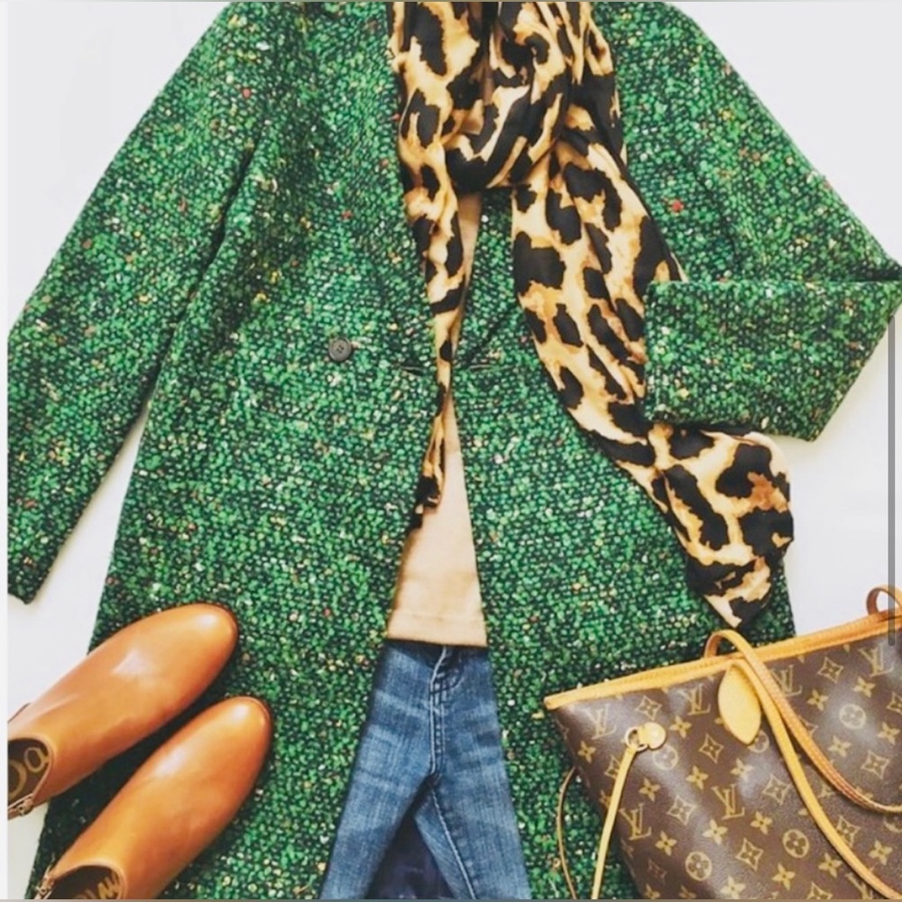 J.Crew Daphne Tweed Boulce Top Coat Size 0